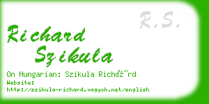 richard szikula business card